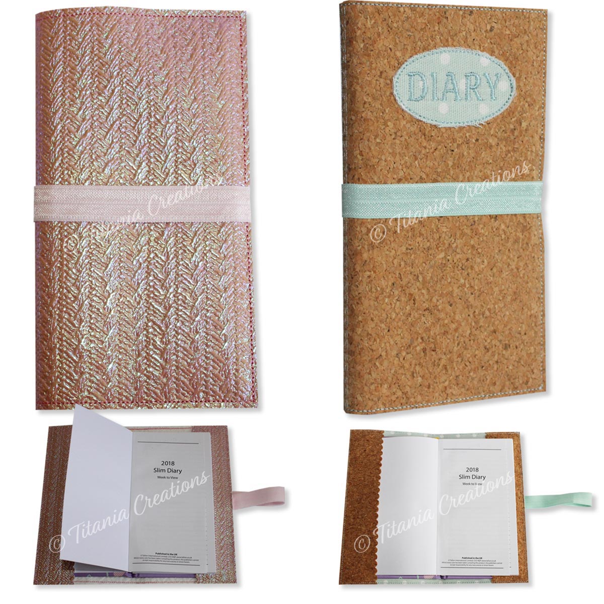 Slim Line Diary Covers 8x8