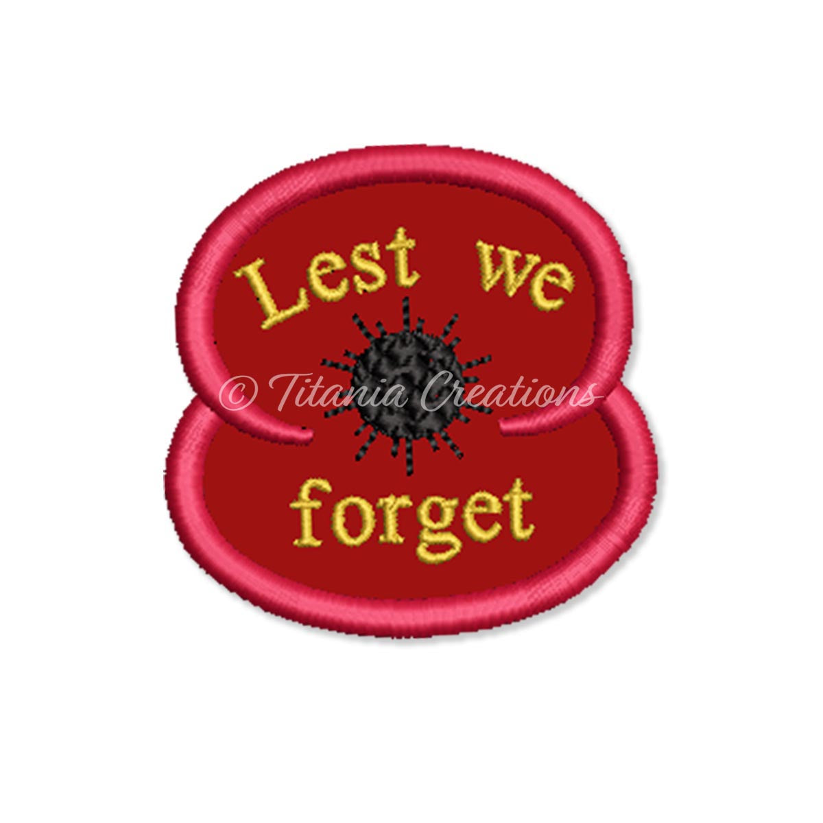 ITH Small Lest We Forget Poppy Bunting 3x3