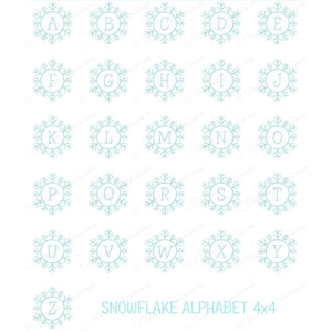 Snowflake Alphabet 4x4
