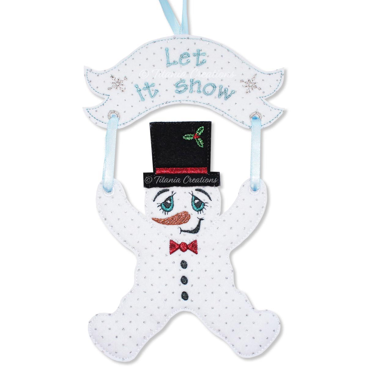 ITH Snowman With Banner 4x4 5x7