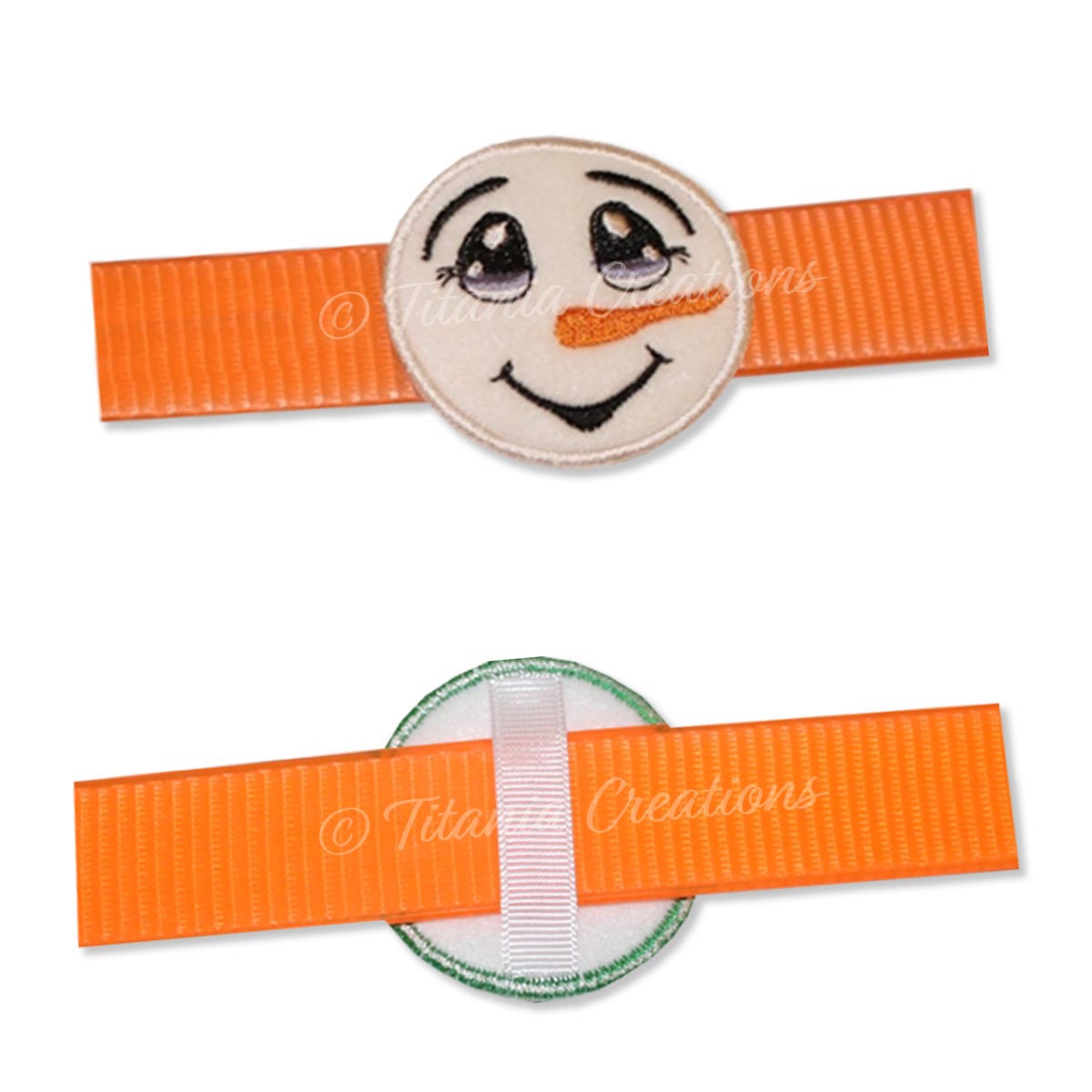ITH Snowman Face Dog Collar Feltie 2x2