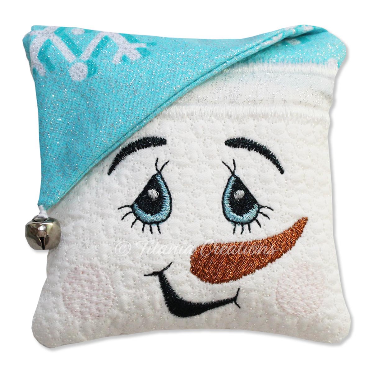 ITH Snowman Pillow 4x4 5x5 6x6 7x7 8x8