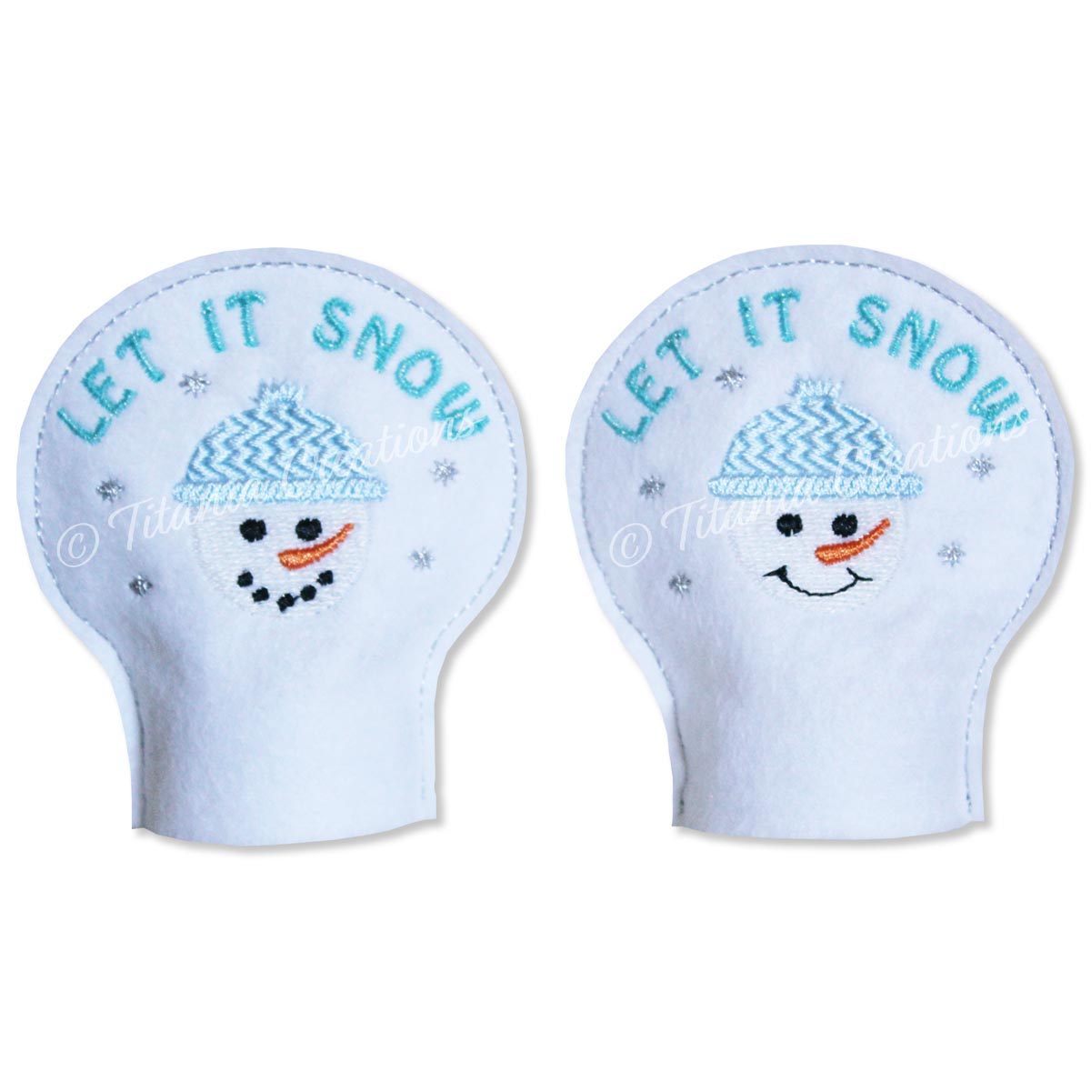 ITH Snowman Tea Light Cover 4x4