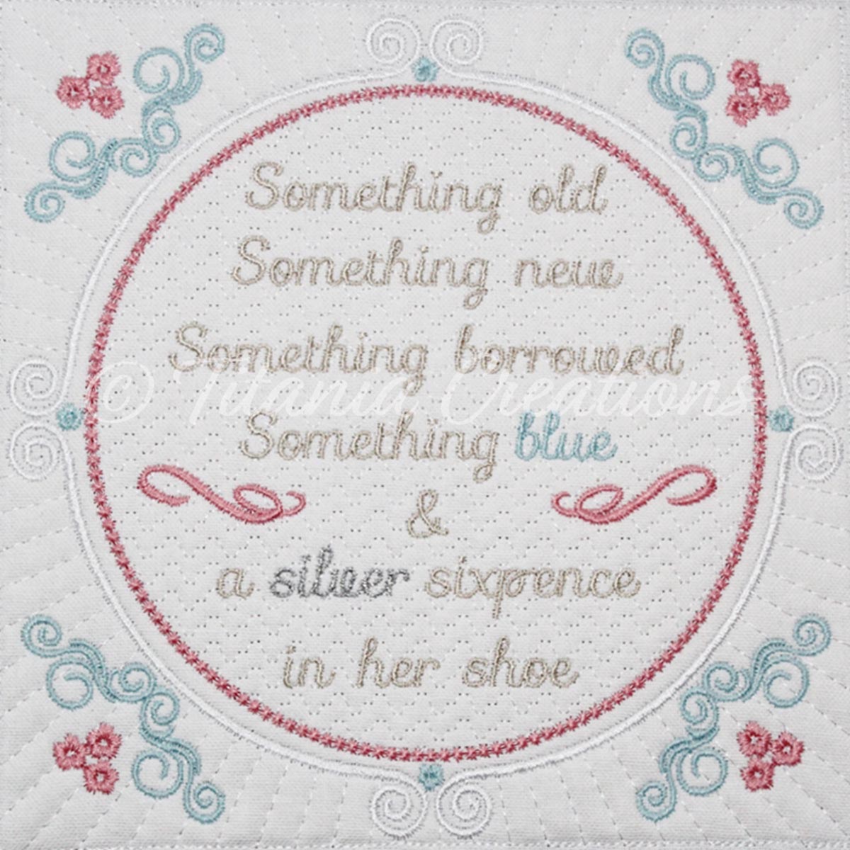 Something Old Something New Quilt Block 8x8