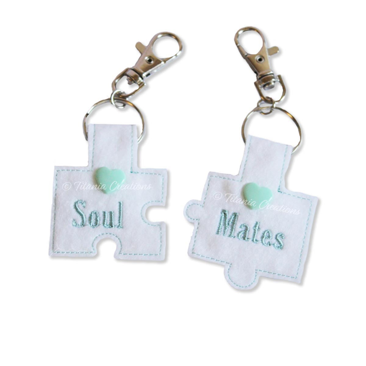 ITH Soul Mates Jigsaw Key Fobs 4x4