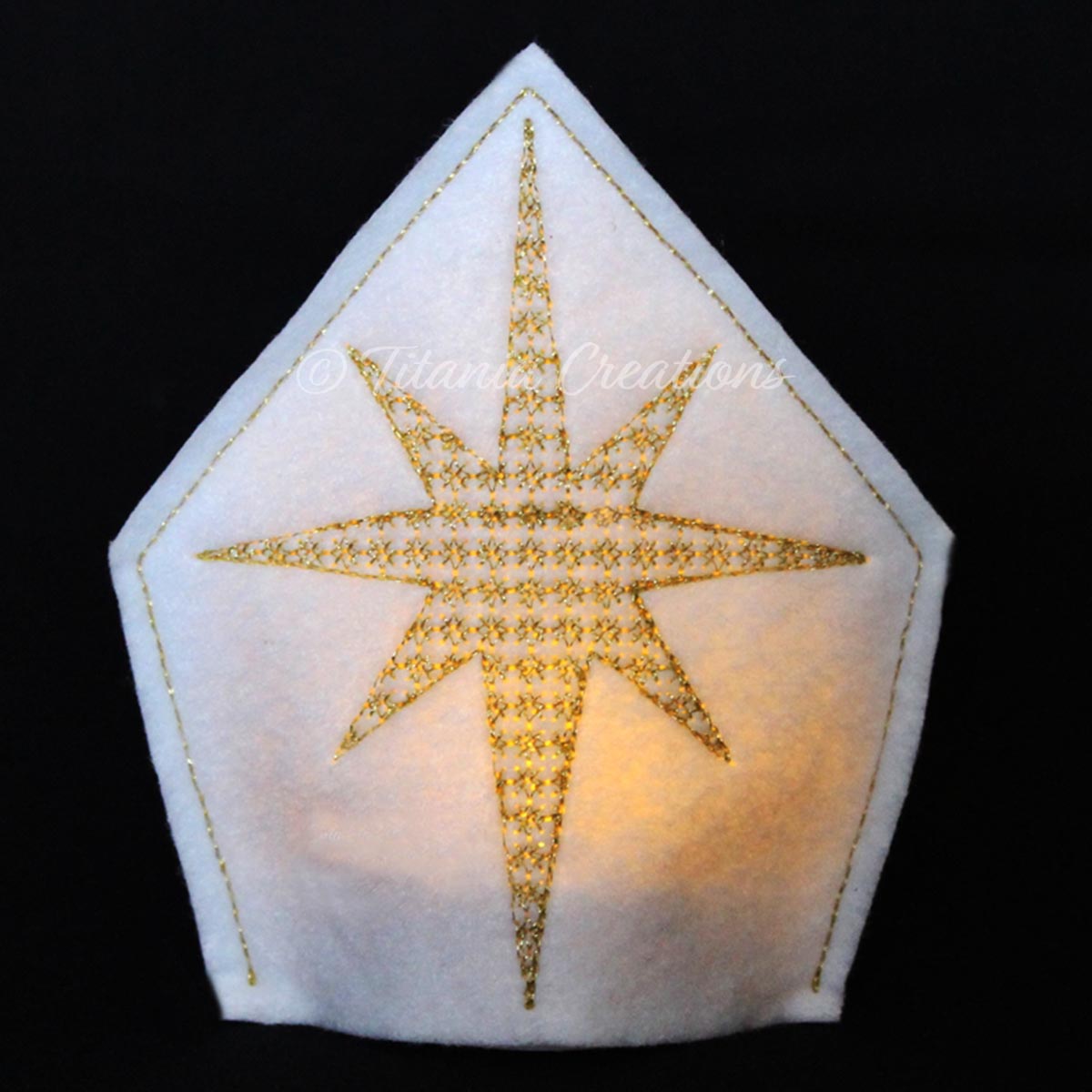 ITH Star Tea Light Cover 4x4