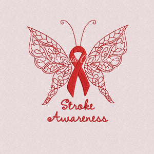 Stroke Awareness Butterfly 4x4 5x7 Strictly for personal/charity use