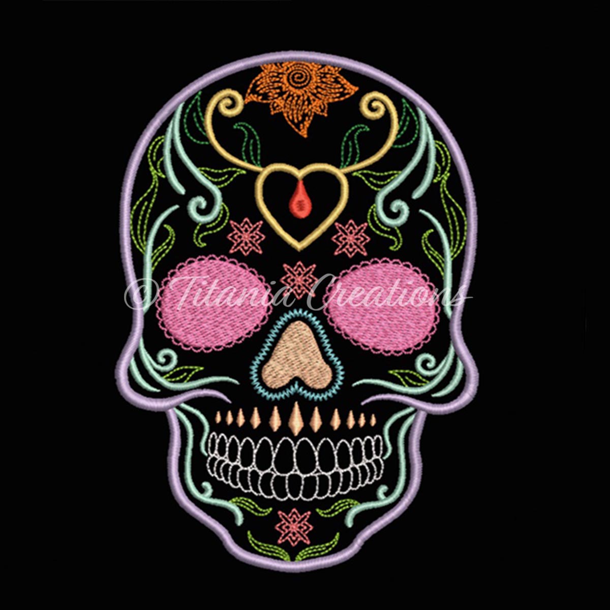 Sugar Skull Coloured 4x4 5x7