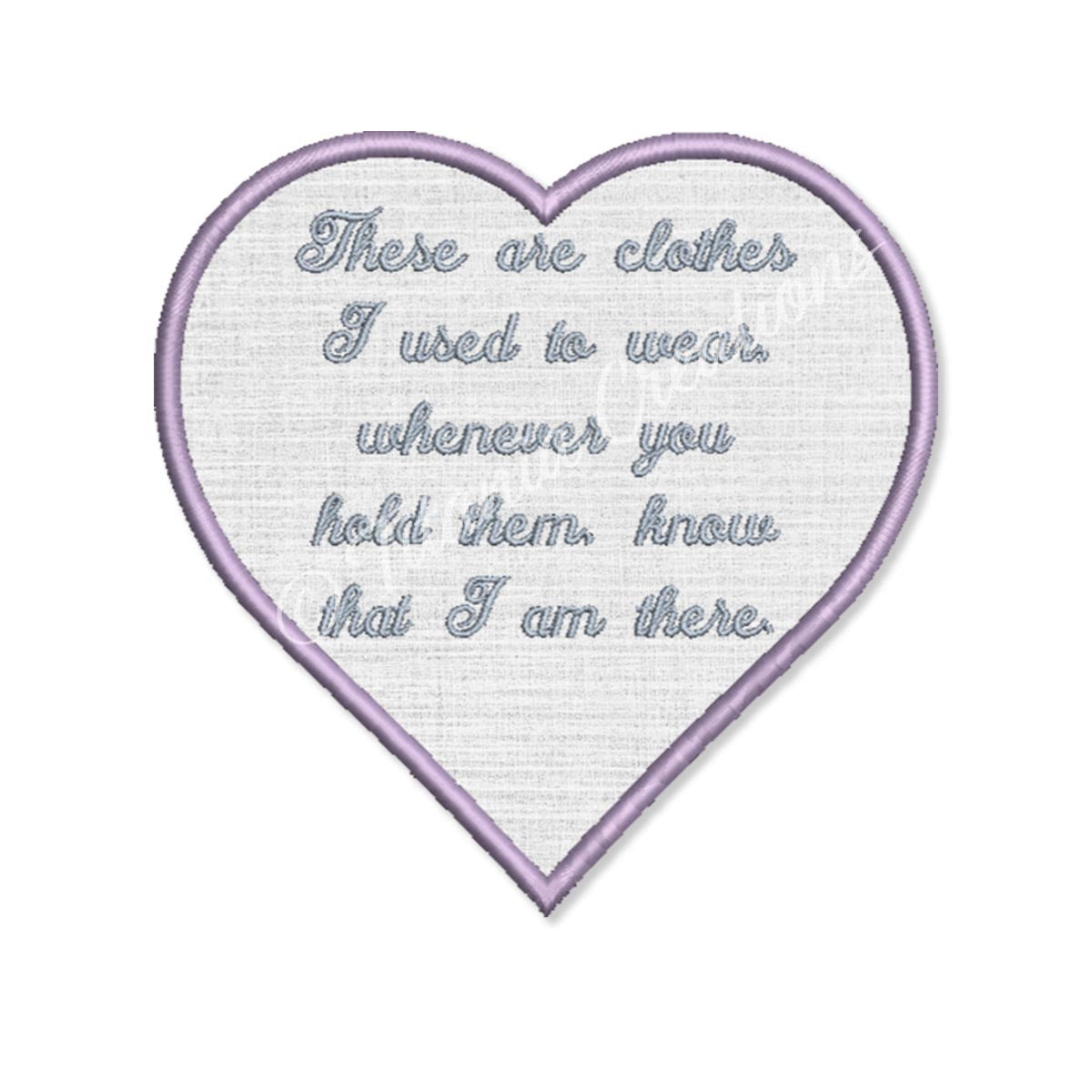 These Are Clothes Heart Patch 5x5