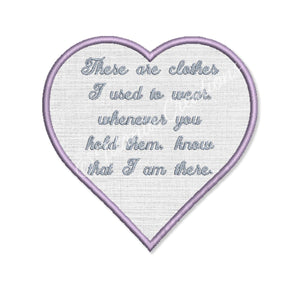 These Are Clothes Heart Patch 5x5
