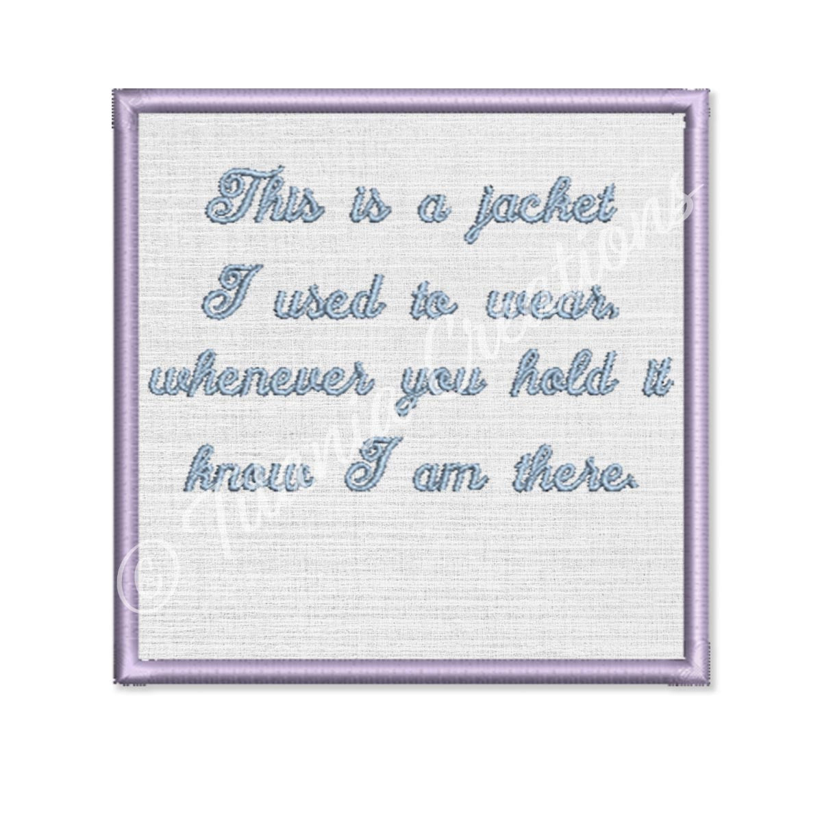 This is a jacket I used to wear memory patch 4x4