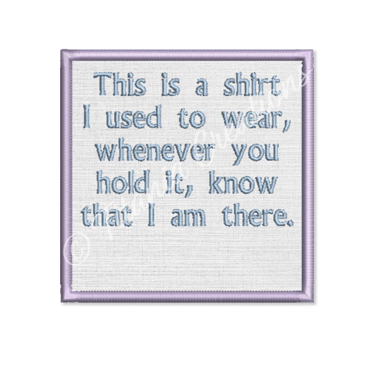 This is a shirt I used to wear memory patch 4x4