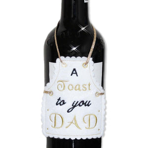ITH Toast Dad Bottle Apron 4x4