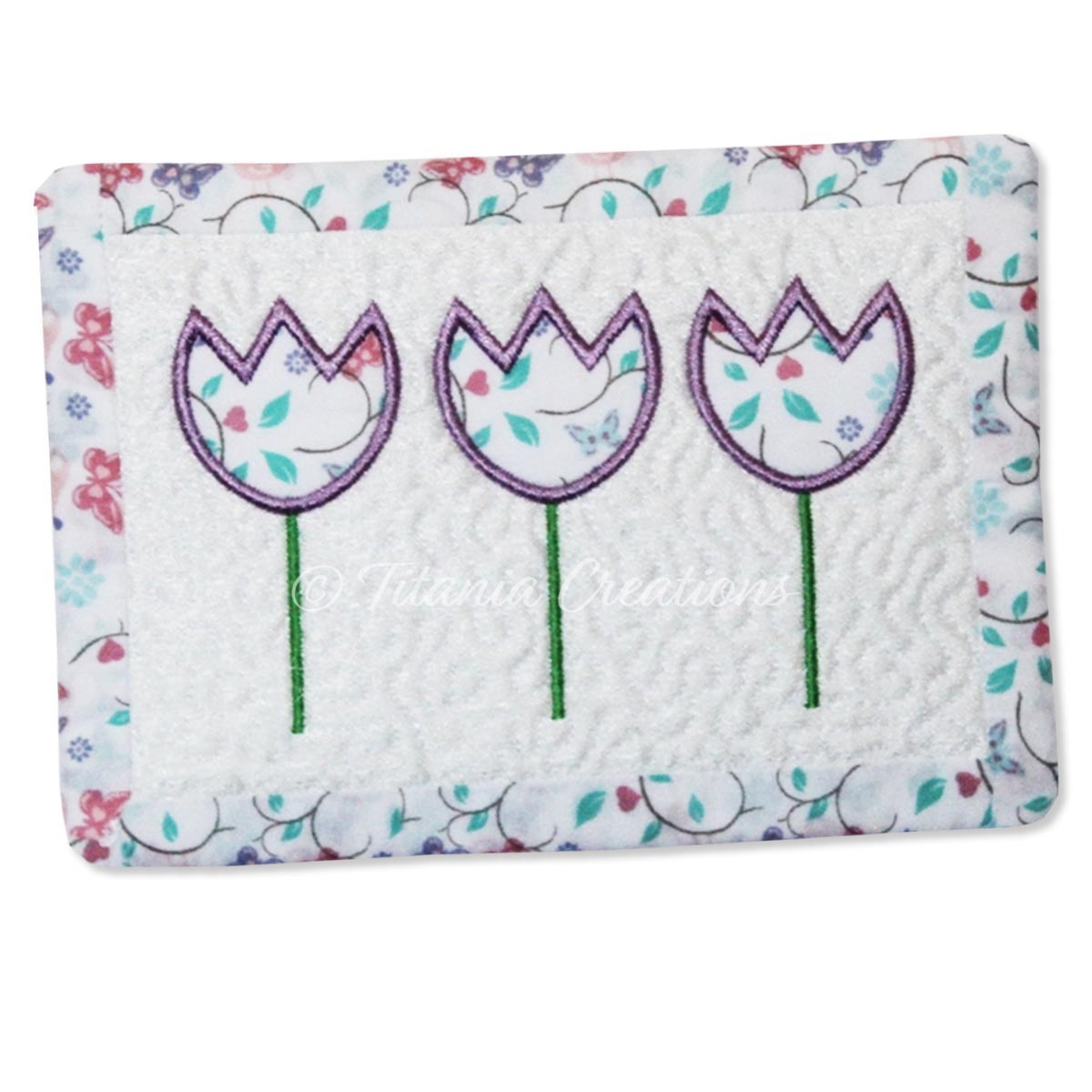 ITH Tulip Mug Rug 5x7