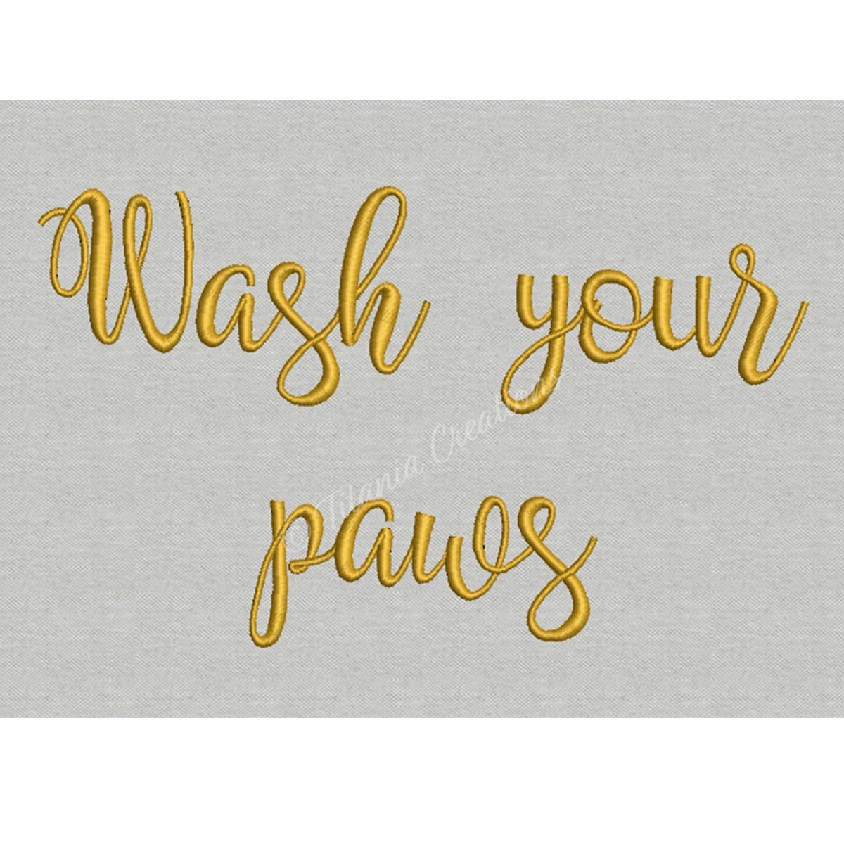 Wash Your Paws Quote 5x7