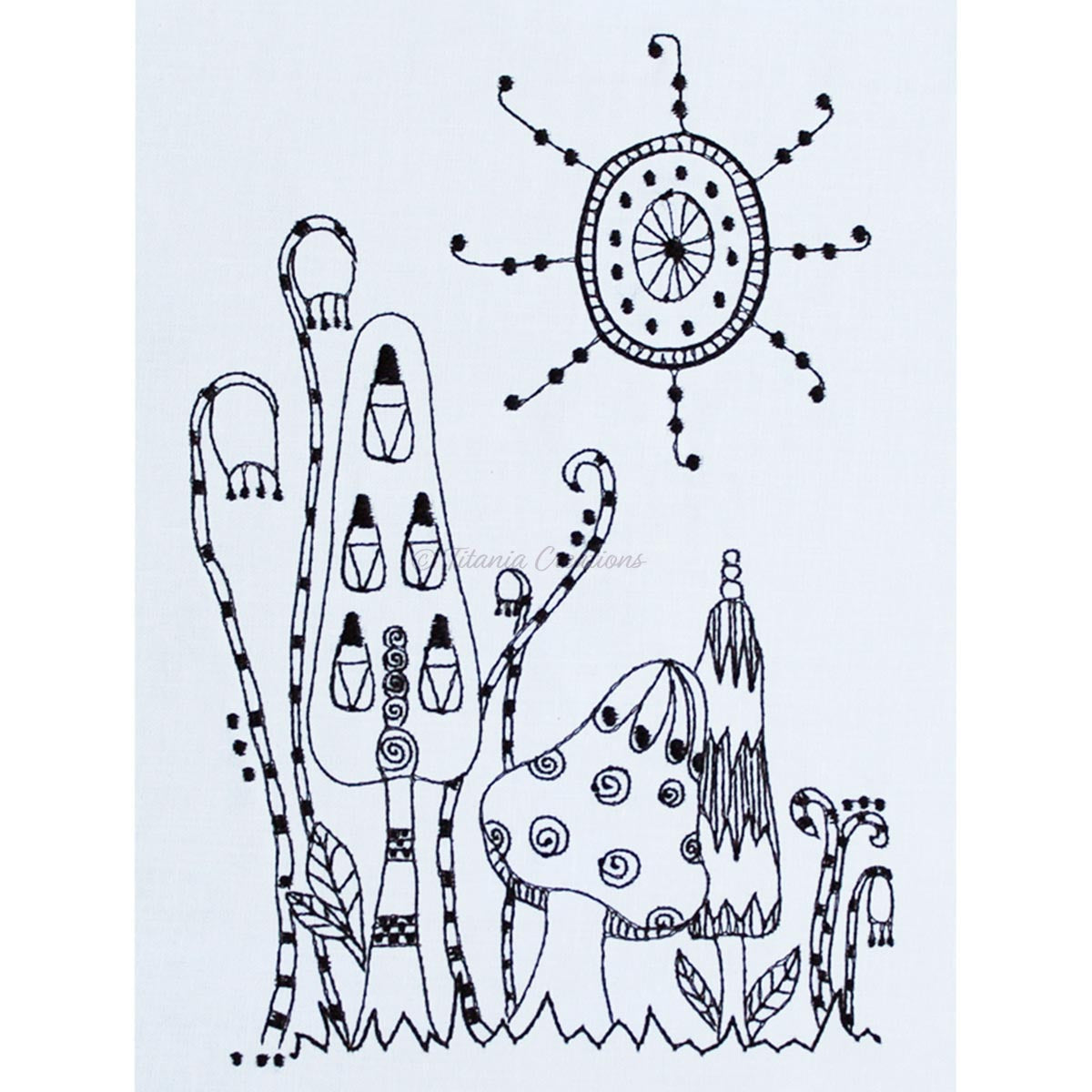 Zen by Adele Whimsical Mushrooms 5x7 6x10