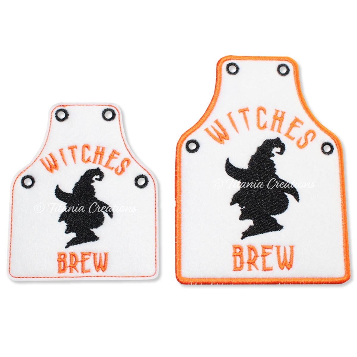 ITH Witches Brew Bottle Apron 4x4 5x7