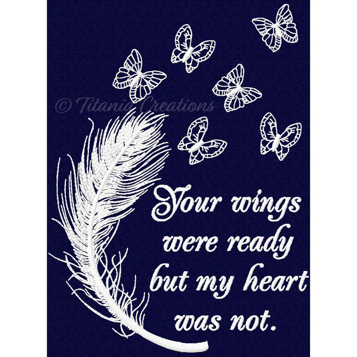 Your Wings Were Ready Feather & Butterflies 5x7