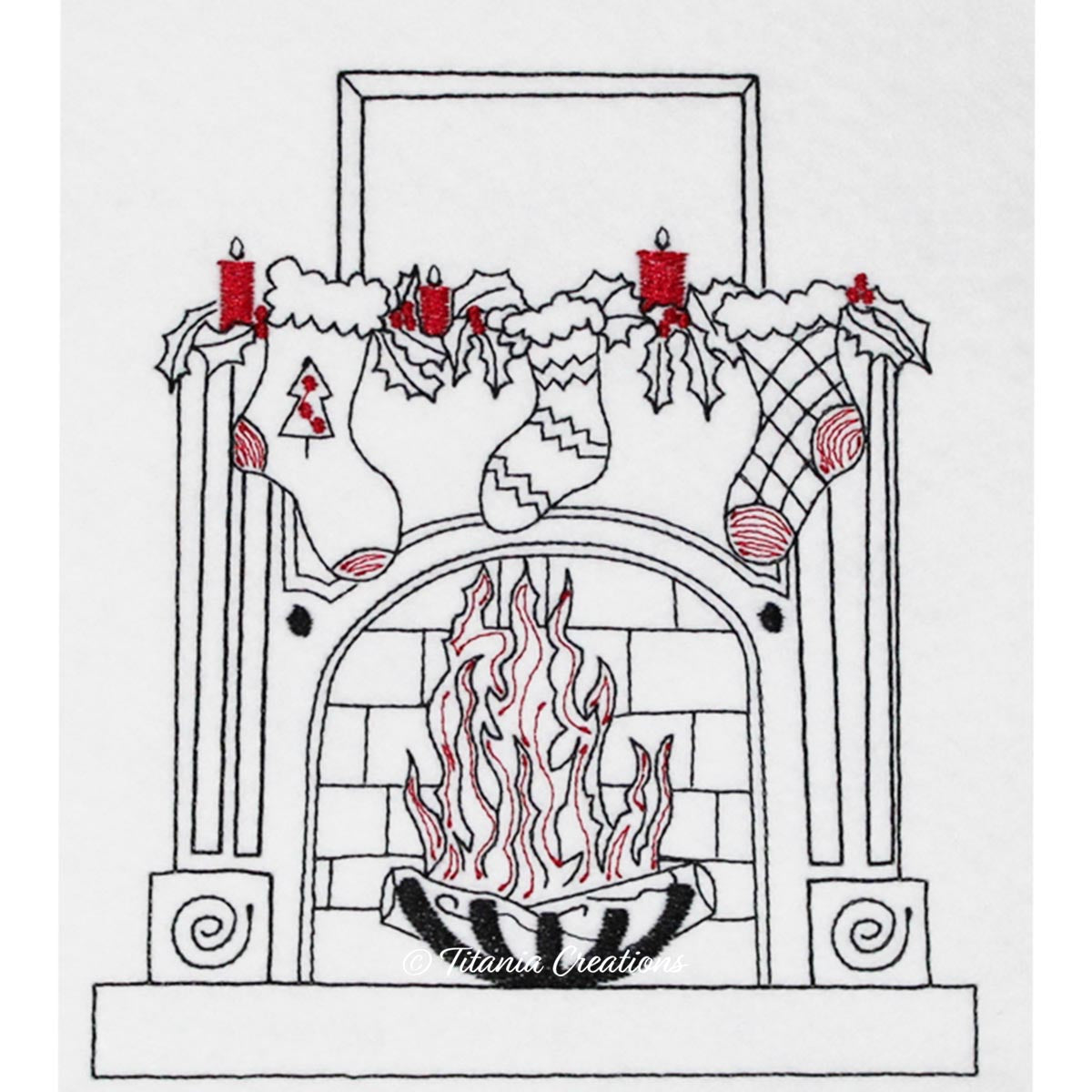 Zen by Adele Christmas Fireplace 5x7 6x10